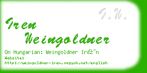 iren weingoldner business card